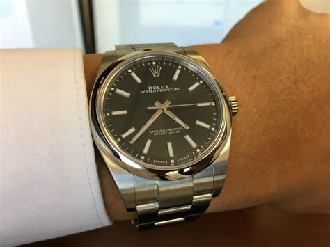 rolex oyster perpetual black 39mm|rolex oyster perpetual 39 review.